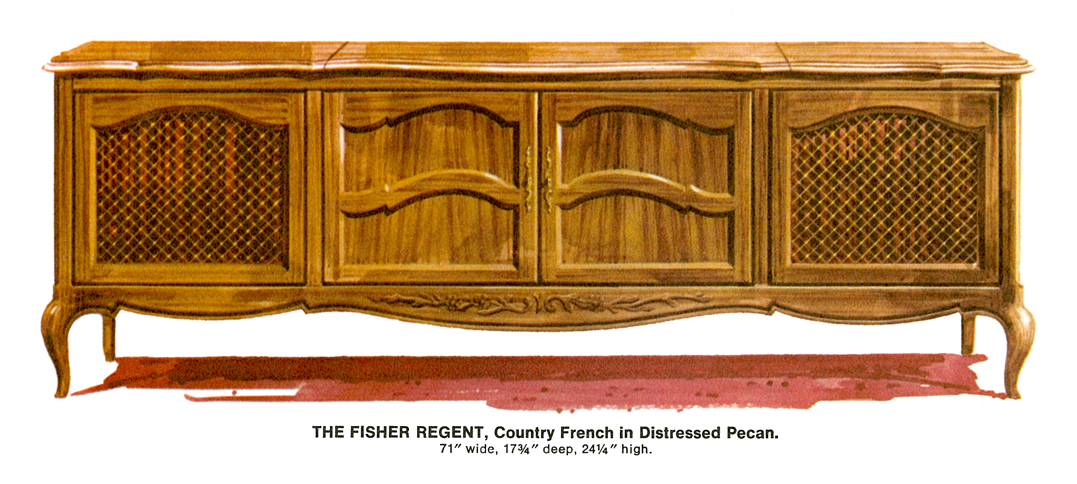 1967 Fisher Regent R-592-CF Country French Console